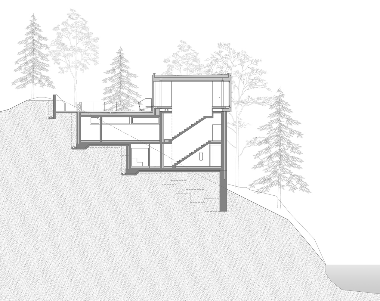 sloped to fit 14 homes that embrace the hill as a catalyst for their design - 25043